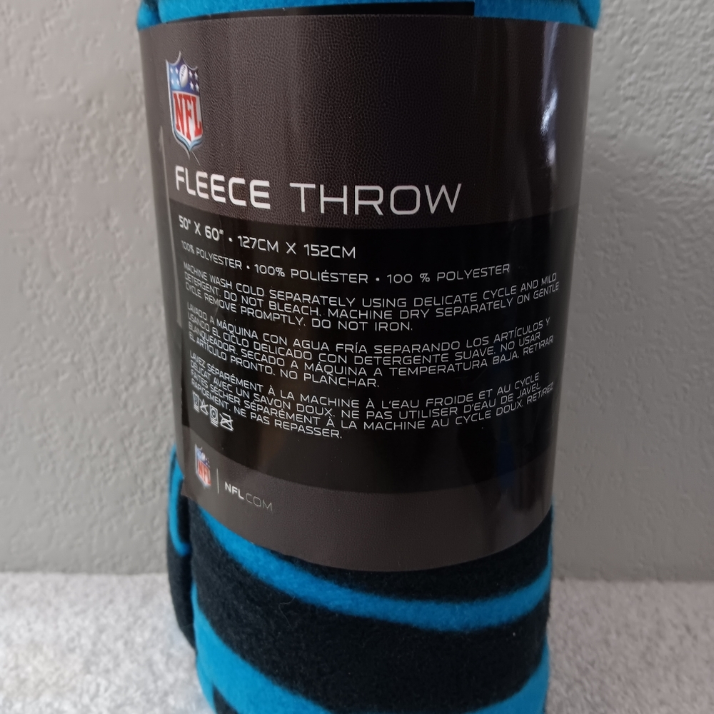 Carolina Panthers NFL Football Fleece Throw blanket 50x60 - Picture 4 of 4